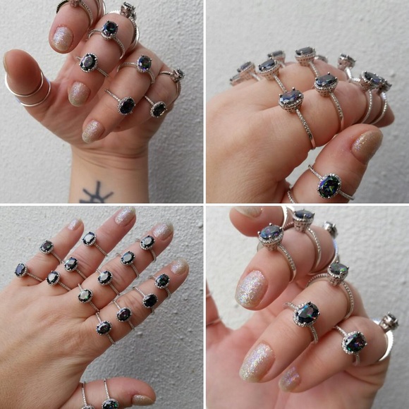 Mystic Topaz Ring Sterling Silver Jewelry - Picture 8 of 8